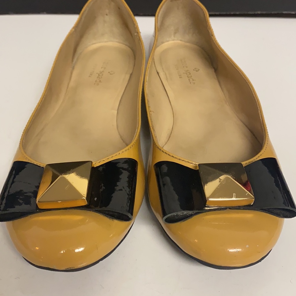Kate Spade Flat Shoes Patent Leather Bow Size 7.5 - Picture 3 of 16